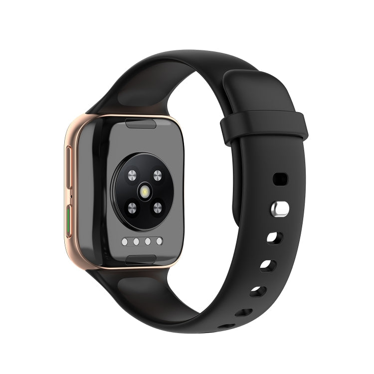 For OPPO Watch 46mm Silicone Watch Band(Black)