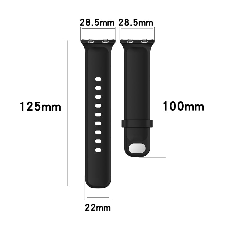 For OPPO Watch 46mm Silicone Watch Band(Black)