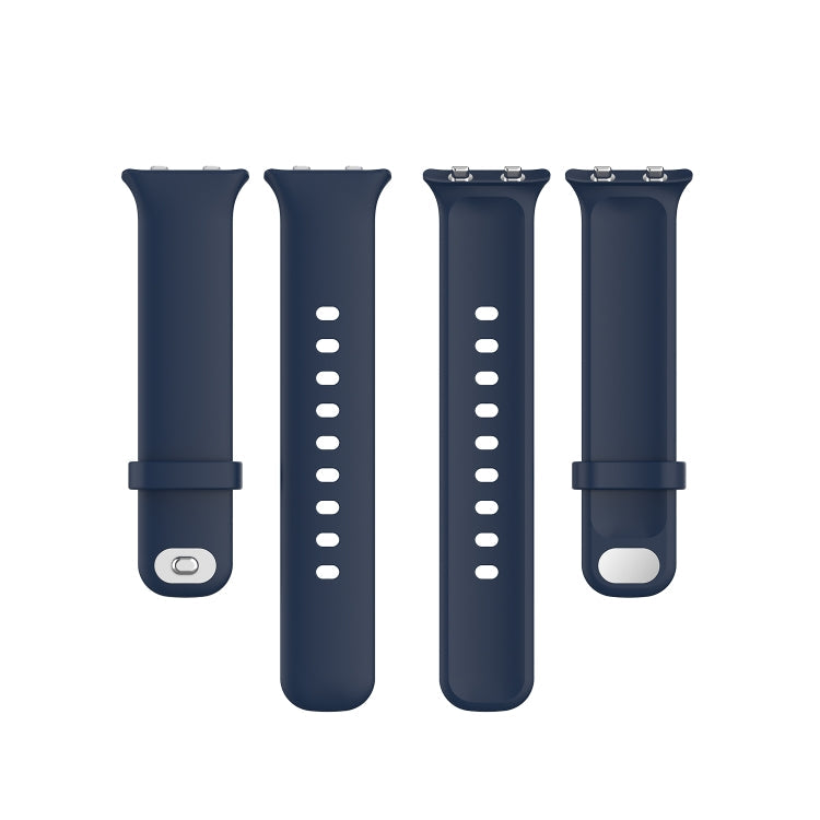 For OPPO Watch 46mm Silicone Watch Band(Midnight Blue)