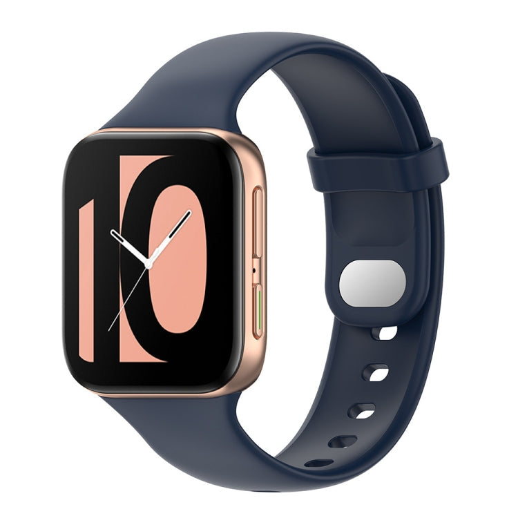 For OPPO Watch 46mm Silicone Watch Band(Midnight Blue)