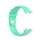 For OPPO Watch 46mm Silicone Watch Band(Stay Blue And Green)