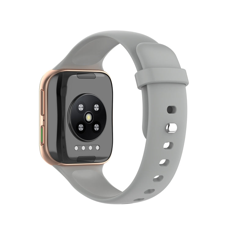 For OPPO Watch 46mm Silicone Watch Band(Gray)