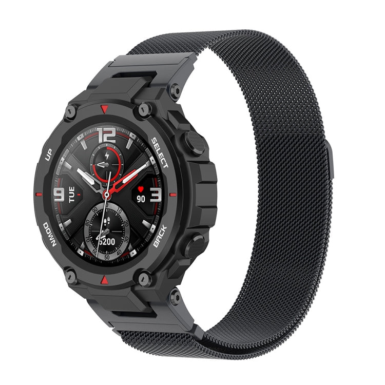For Huami Amazfit T-Rex A1918 Milan Watch Band with Screwdriver(Dark Gray)