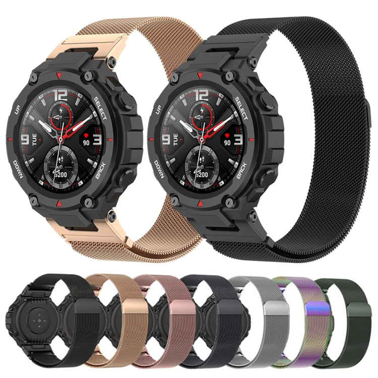 For Huami Amazfit T-Rex A1918 Milan Watch Band with Screwdriver(Dark Gray)