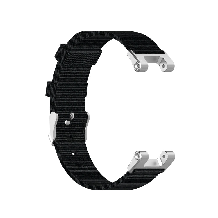 For Huami Amazfit T-Rex A1918 Nylon Canvas Replacement Strap with Screwdriver(Black)