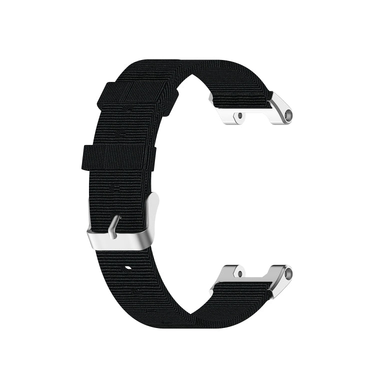 For Huami Amazfit T-Rex A1918 Nylon Canvas Replacement Strap with Screwdriver(Black)