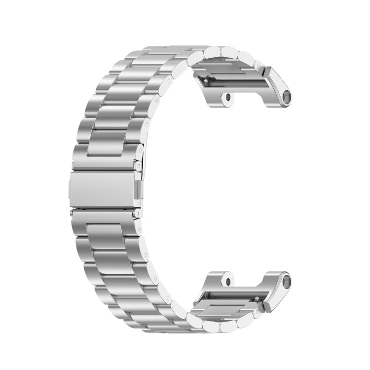 For Huami Amazfit T-Rex A1918 3-Beads Stainless Steel Watch Band with Screwdriver(Silver)