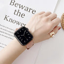 For Apple Watch 5 & 4 44mm / 3 & 2 & 1 42mm V Tail Style Stitching Leather Watch Band(Beige)