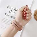 For Apple Watch 5 & 4 44mm / 3 & 2 & 1 42mm V Tail Style Stitching Leather Watch Band(Beige)