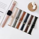 For Apple Watch 5 & 4 44mm / 3 & 2 & 1 42mm V Tail Style Stitching Leather Watch Band(Beige)