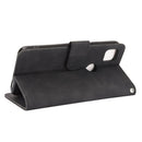 For Google Pixel 4a Solid Color Skin Feel Magnetic Buckle Horizontal Flip Calf Texture PU Leather Case with Holder & Card Slots & Wallet(Black)