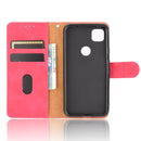For Google Pixel 4a Solid Color Skin Feel Magnetic Buckle Horizontal Flip Calf Texture PU Leather Case with Holder & Card Slots & Wallet(Rose Red)