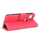 For Google Pixel 4a Solid Color Skin Feel Magnetic Buckle Horizontal Flip Calf Texture PU Leather Case with Holder & Card Slots & Wallet(Rose Red)
