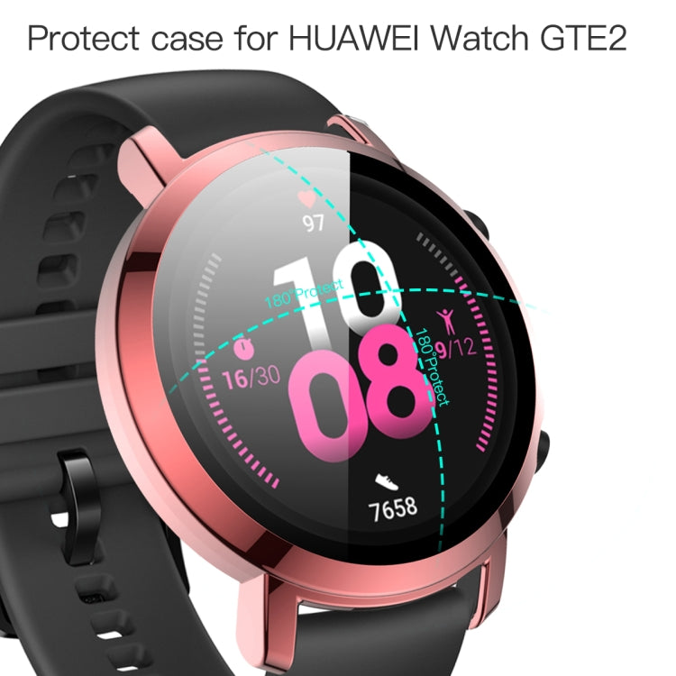 For Huawei Watch GT2 42mm 2 in 1 Tempered Glass Screen Protector + Fully Plating PC Case(Fink)