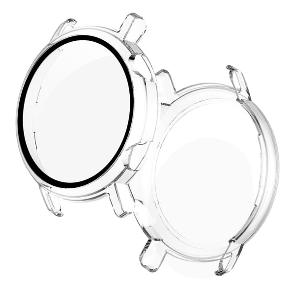For Huawei Watch GT2 42mm 2 in 1 Tempered Glass Screen Protector + Fully Plating PC Case(Transparent)