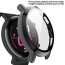 For Huawei Watch GT2 42mm 2 in 1 Tempered Glass Screen Protector + Fully Plating PC Case(Black)