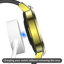 For Huawei Watch GT2 42mm 2 in 1 Tempered Glass Screen Protector + Fully Plating PC Case(Golden)