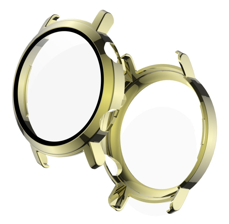 For Huawei Watch GT2 42mm 2 in 1 Tempered Glass Screen Protector + Fully Plating PC Case(Golden)
