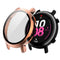 For Huawei Watch GT2 42mm 2 in 1 Tempered Glass Screen Protector + Fully Plating PC Case(Rose Gold)