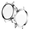For Huawei Watch GT2 42mm 2 in 1 Tempered Glass Screen Protector + Fully Plating PC Case(Silver)