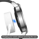 For Huawei Watch GT2 42mm 2 in 1 Tempered Glass Screen Protector + Fully Plating PC Case(Silver)