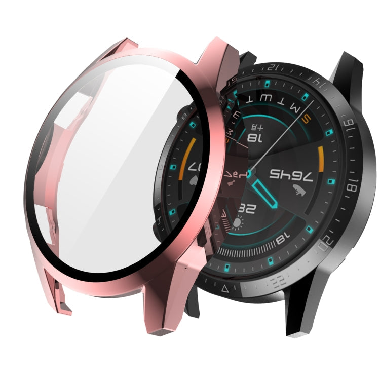 For Huawei Watch GT2 46mm 2 in 1 Tempered Glass Screen Protector + Fully Plating PC Case(Fink)