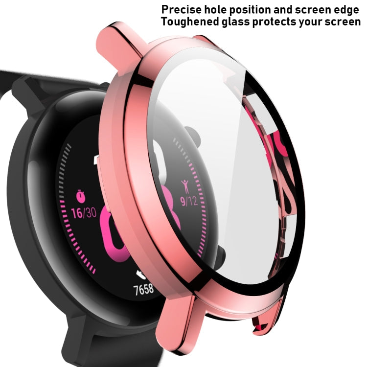 For Huawei Watch GT2 46mm 2 in 1 Tempered Glass Screen Protector + Fully Plating PC Case(Transparent)