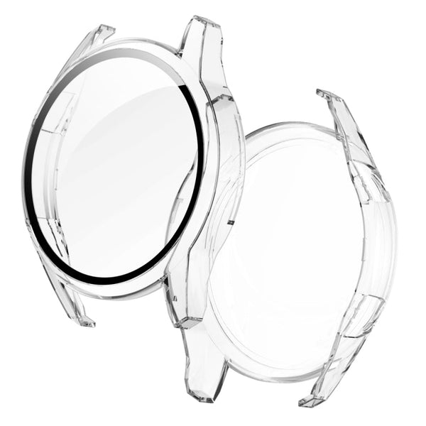 For Huawei Watch GT2 46mm 2 in 1 Tempered Glass Screen Protector + Fully Plating PC Case(Transparent)