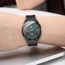 For Huawei Watch GT2 46mm 2 in 1 Tempered Glass Screen Protector + Fully Plating PC Case(Transparent)