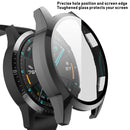 For Huawei Watch GT2 46mm 2 in 1 Tempered Glass Screen Protector + Fully Plating PC Case(Black)