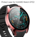 For Huawei Watch GT2 46mm 2 in 1 Tempered Glass Screen Protector + Fully Plating PC Case(Black)