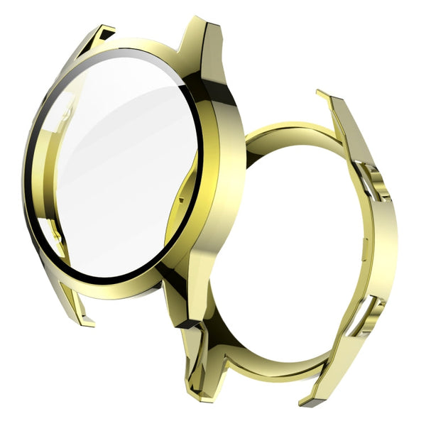 For Huawei Watch GT2 46mm 2 in 1 Tempered Glass Screen Protector + Fully Plating PC Case(Golden)