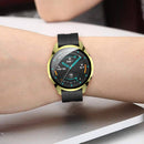 For Huawei Watch GT2 46mm 2 in 1 Tempered Glass Screen Protector + Fully Plating PC Case(Golden)