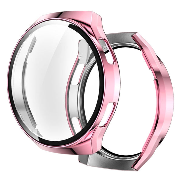 For Huawei Watch GT2e 2 in 1 Tempered Glass Screen Protector + Fully Plating PC Case(Pink)