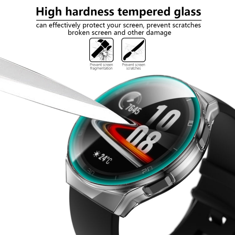 For Huawei Watch GT2e 2 in 1 Tempered Glass Screen Protector + Fully Plating PC Case(Transparent)