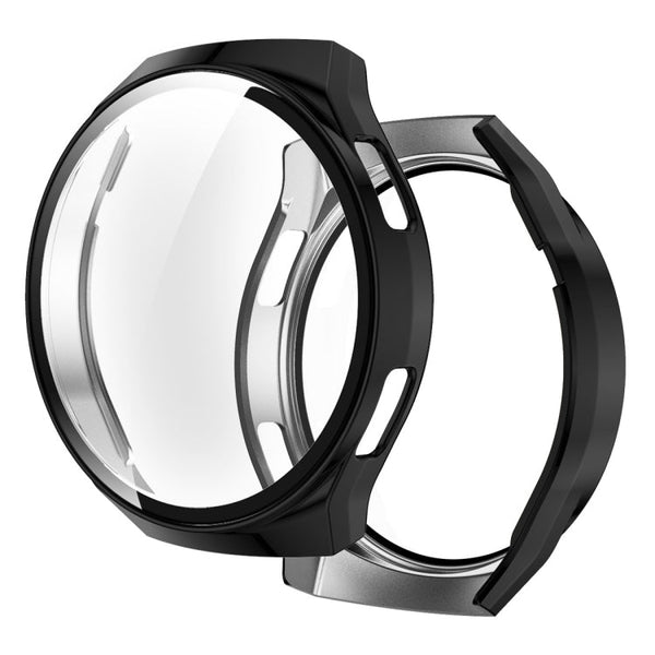 For Huawei Watch GT2e 2 in 1 Tempered Glass Screen Protector + Fully Plating PC Case(Black)
