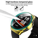 For Huawei Watch GT2e 2 in 1 Tempered Glass Screen Protector + Fully Plating PC Case(Golden)