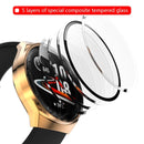 For Huawei Watch GT2e 2 in 1 Tempered Glass Screen Protector + Fully Plating PC Case(Rose Gold)