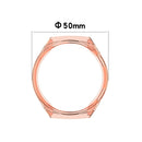For Huawei Watch GT2e 2 in 1 Tempered Glass Screen Protector + Fully Plating PC Case(Rose Gold)