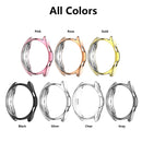 For Samsung Galaxy Watch 3 41mm Electroplating Hollow Half-pack TPU Protective Case(Fink)