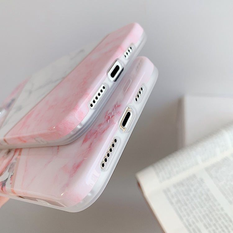 For iPhone 12 / 12 Pro Plating Splicing Pattern Soft TPU Protective Case(Apple Blossom)