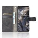 For OnePlus Nord Solid Color Skin Feel Magnetic Buckle Horizontal Flip Calf Texture PU Leather Case with Holder & Card Slots & Wallet(Black)