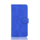 For OnePlus Nord Solid Color Skin Feel Magnetic Buckle Horizontal Flip Calf Texture PU Leather Case with Holder & Card Slots & Wallet(Blue)