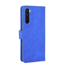 For OnePlus Nord Solid Color Skin Feel Magnetic Buckle Horizontal Flip Calf Texture PU Leather Case with Holder & Card Slots & Wallet(Blue)