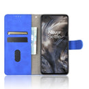 For OnePlus Nord Solid Color Skin Feel Magnetic Buckle Horizontal Flip Calf Texture PU Leather Case with Holder & Card Slots & Wallet(Blue)
