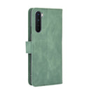 For OnePlus Nord Solid Color Skin Feel Magnetic Buckle Horizontal Flip Calf Texture PU Leather Case with Holder & Card Slots & Wallet(Green)