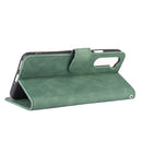 For OnePlus Nord Solid Color Skin Feel Magnetic Buckle Horizontal Flip Calf Texture PU Leather Case with Holder & Card Slots & Wallet(Green)