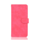 For OnePlus Nord Solid Color Skin Feel Magnetic Buckle Horizontal Flip Calf Texture PU Leather Case with Holder & Card Slots & Wallet(Rose Red)