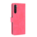 For OnePlus Nord Solid Color Skin Feel Magnetic Buckle Horizontal Flip Calf Texture PU Leather Case with Holder & Card Slots & Wallet(Rose Red)