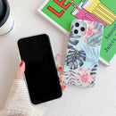 For iPhone 12 / 12 Pro Laser Pattern Soft TPU Protective Case(Red Flower)